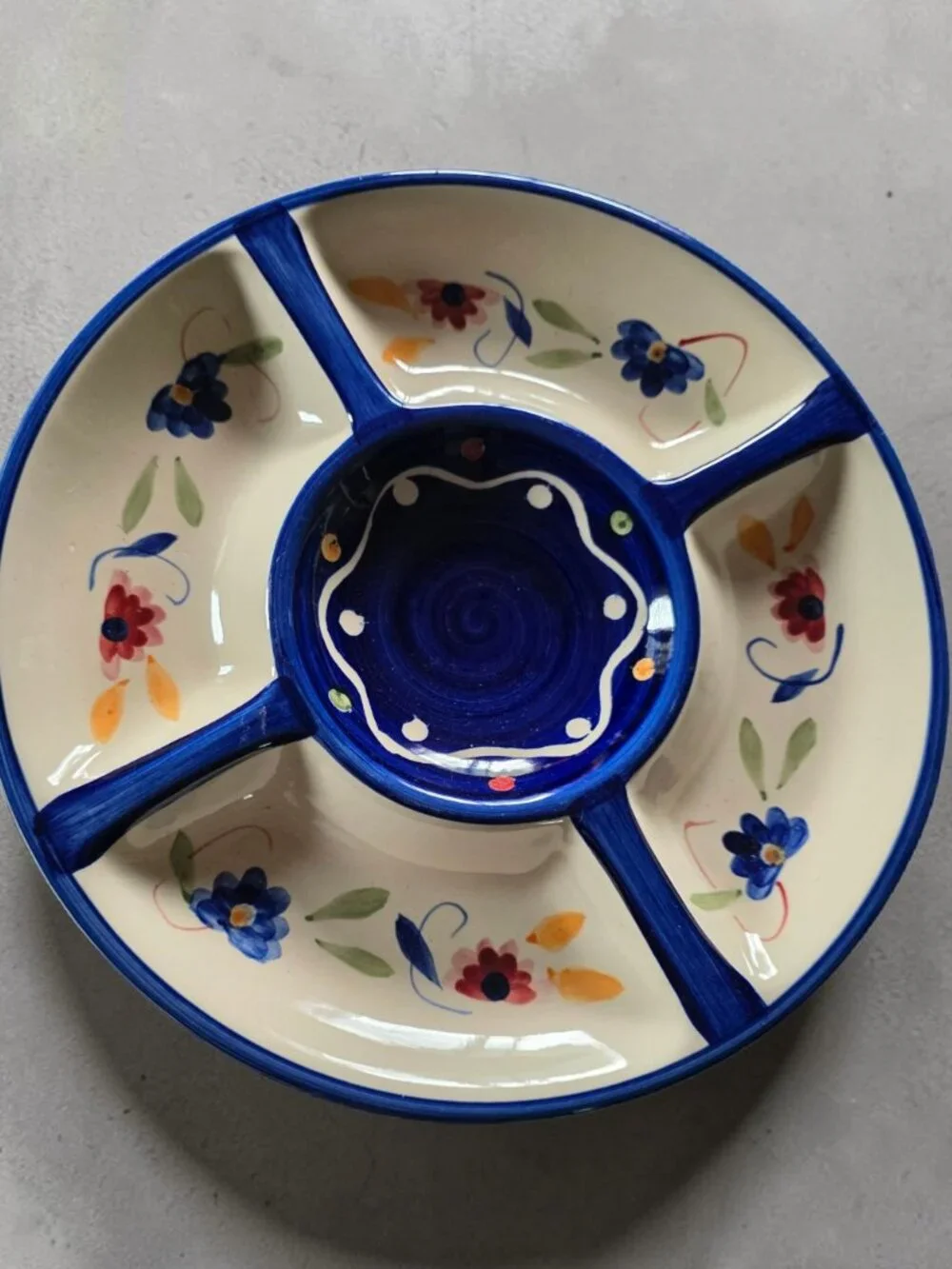 EUC TABLE TOPS GALLERY (2PC) Serving Trays Ceramic Hand Painted Floral Design